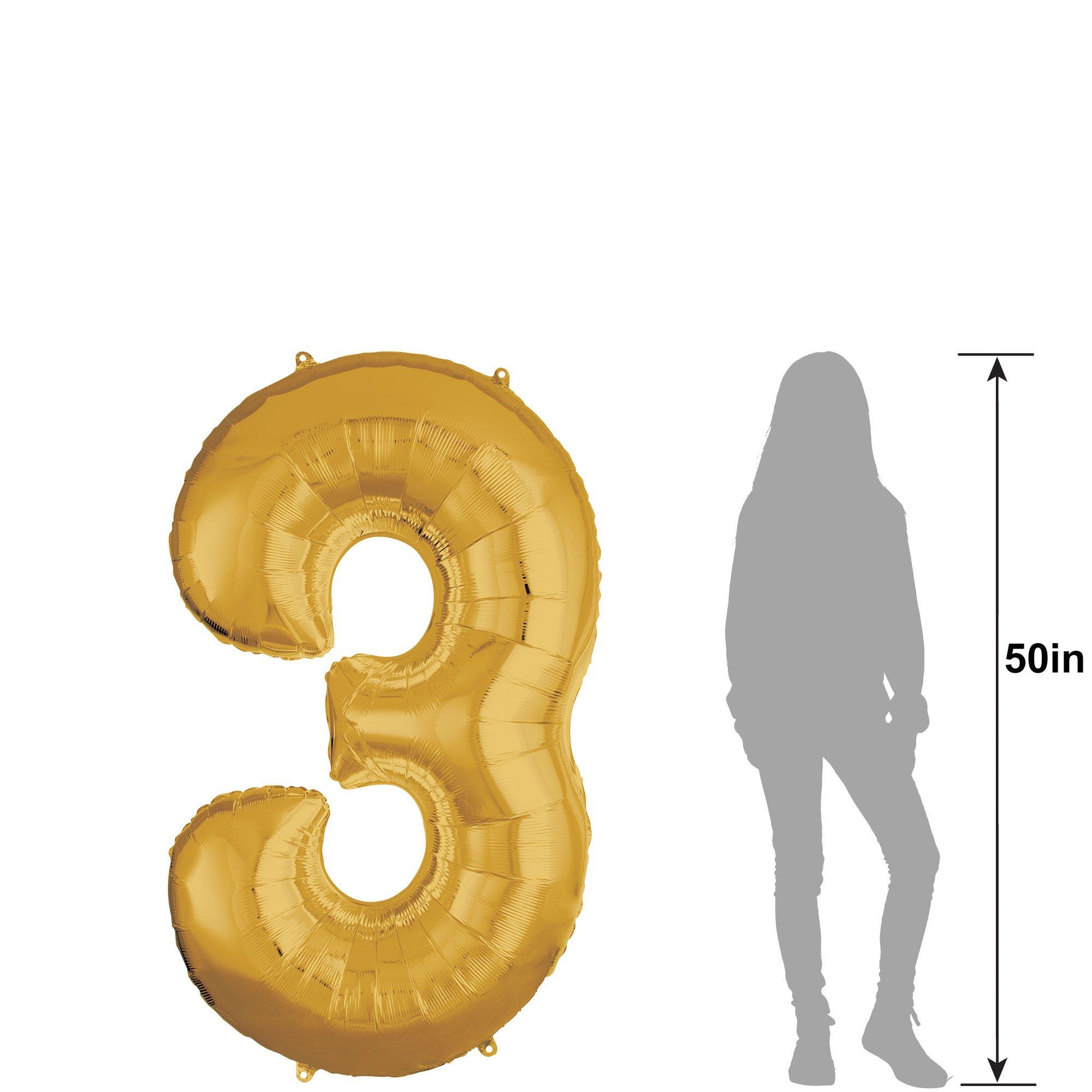 50in Gold Number Balloon (3)